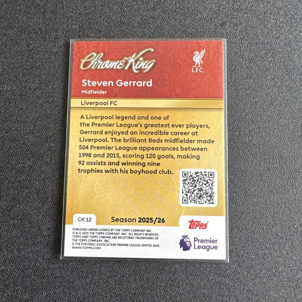 Topps Premier League 2025/2026 Steven Gerrard Chrome King