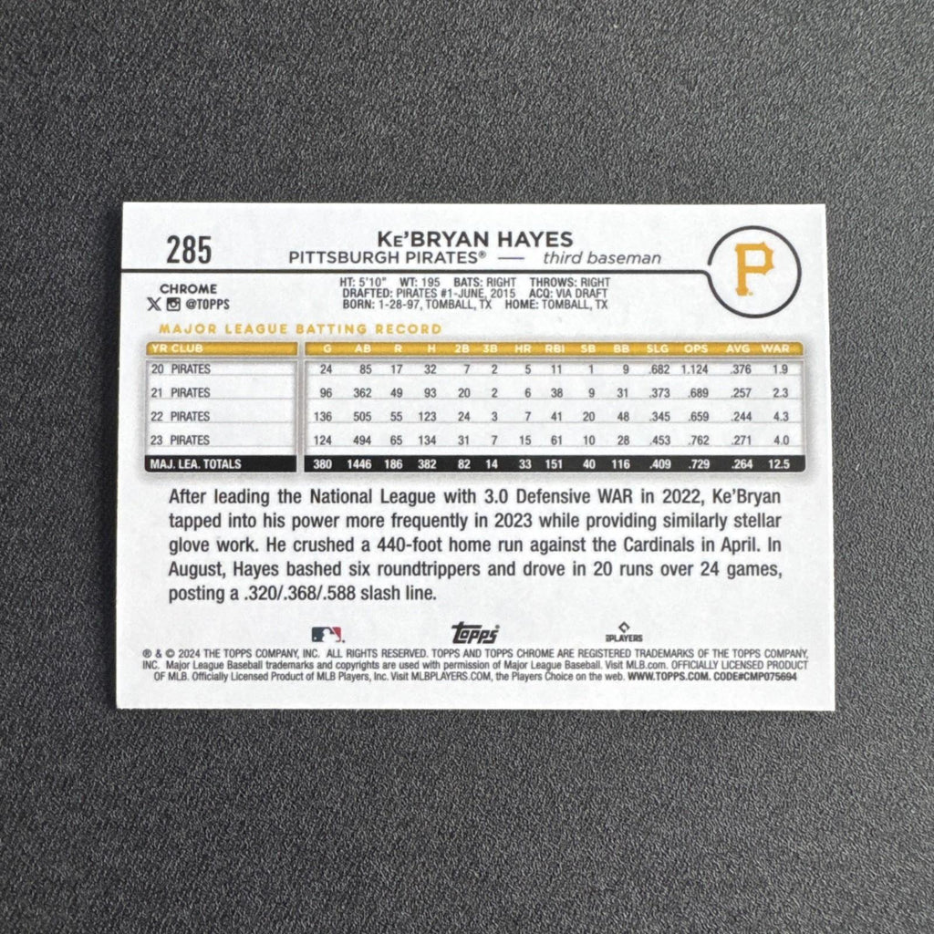 2024 Topps Series 1 Ke'Bryan Hayes #218 Pittsburgh Pirates