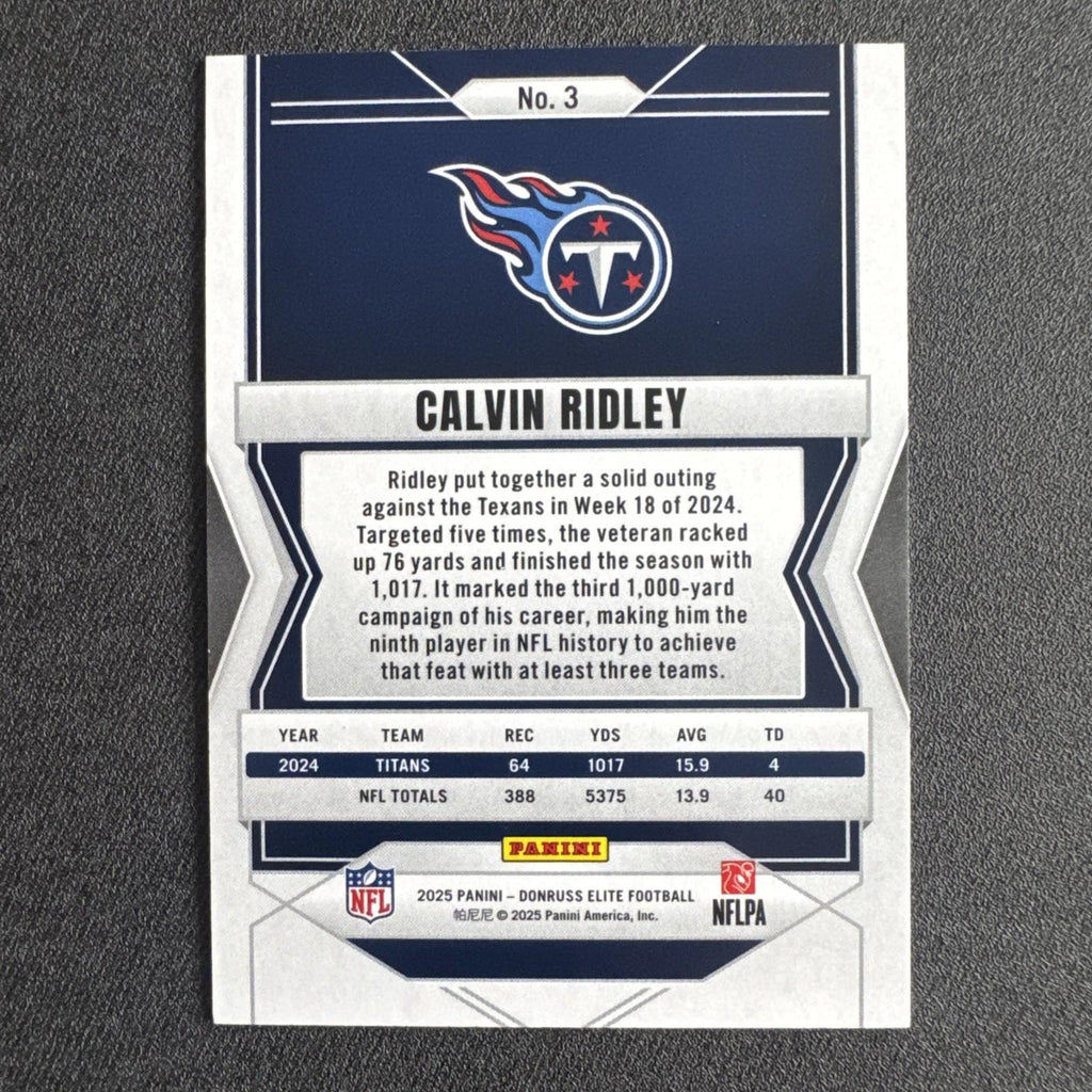 Panini Donruss Elite 2025 Calvin Ridley Tennessee Titans Aspirations Stars /499