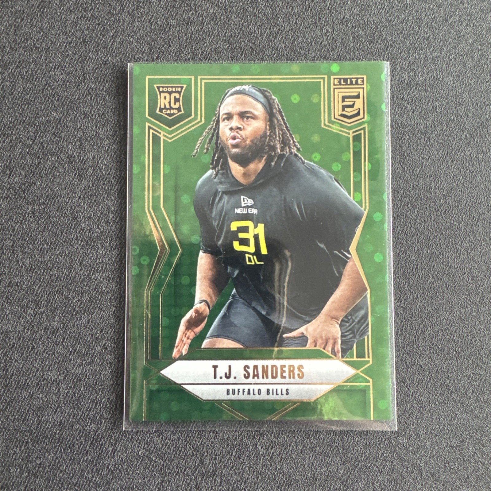 2025 Panini Donruss Elite - Rookies T.J. Sanders #188 Green Disco (RC)