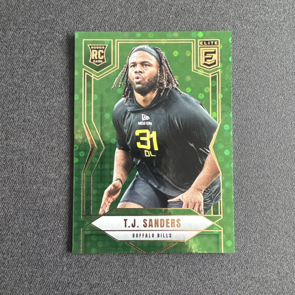 2025 Panini Donruss Elite - Rookies T.J. Sanders #188 Green Disco (RC)