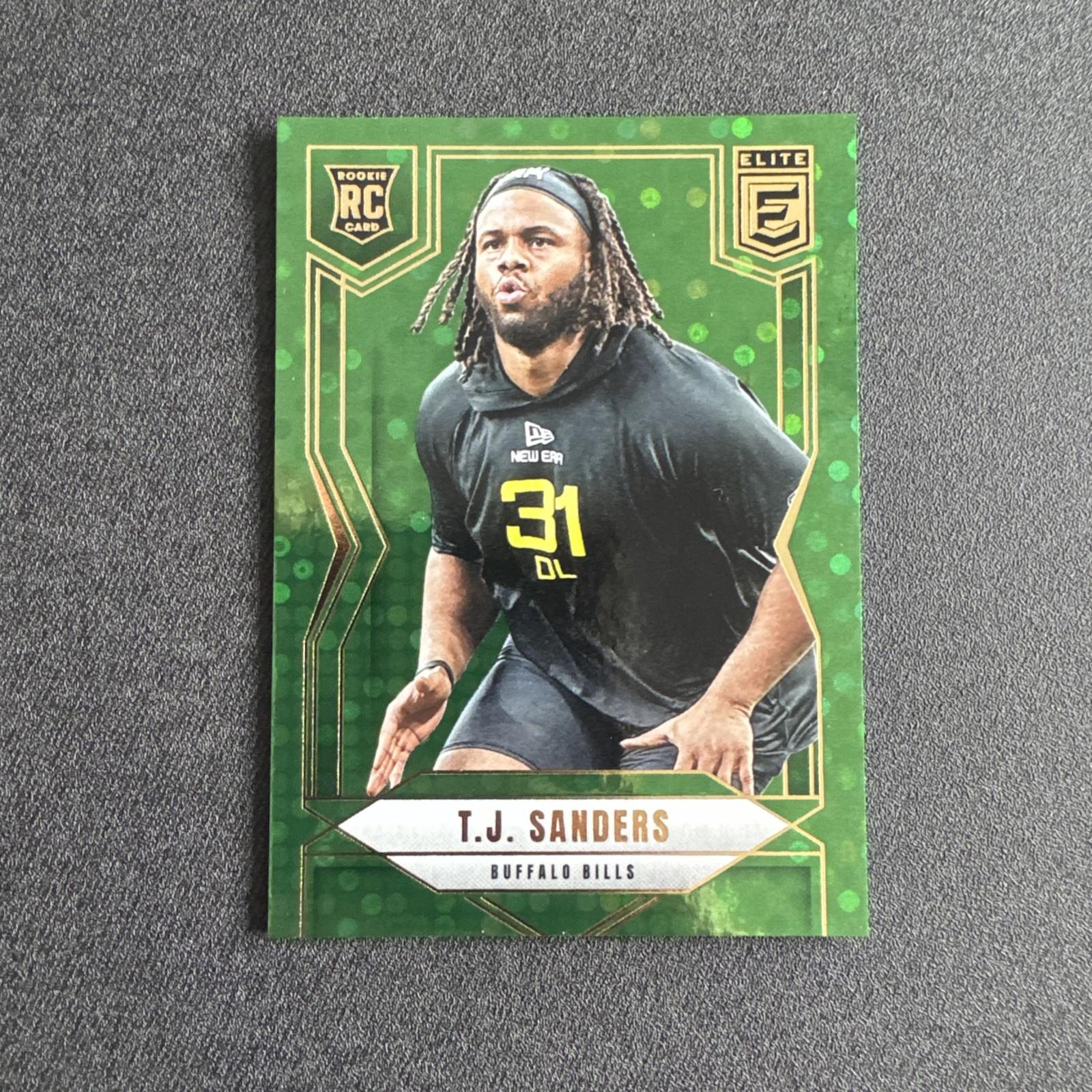 2025 Panini Donruss Elite - Rookies T.J. Sanders #188 Green Disco (RC)