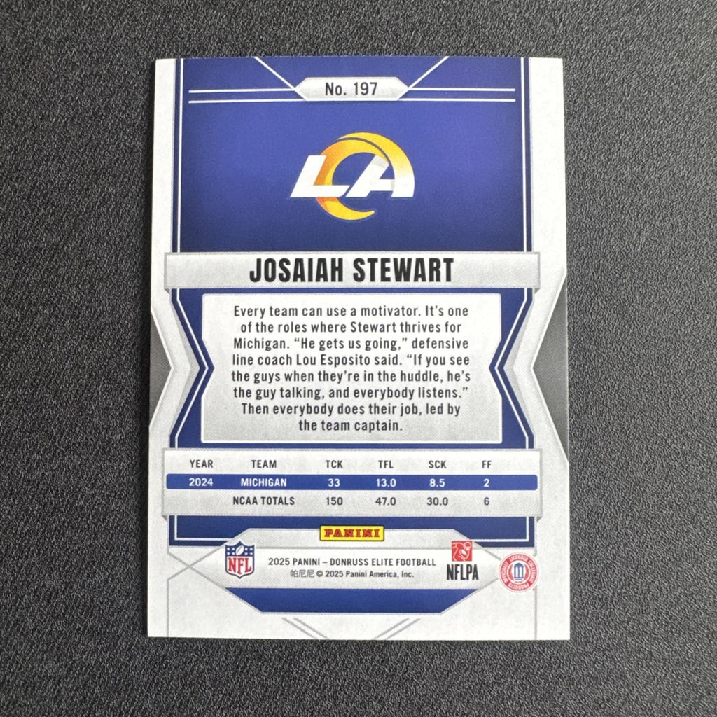 2025 Panini Donruss Elite - Rookies Josaiah Stewart #197 Green Disco (RC)