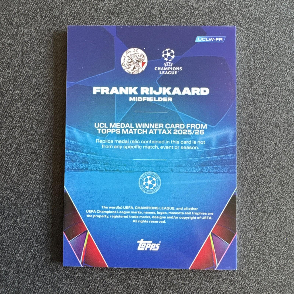Topps Match Attax 2025/26 UCL Medal Winner Relic Card Rijkaard Ajax