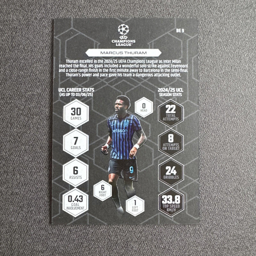 Topps Match Attax 2026 Champions League Marcus Thuram Black Edge Edition BE9
