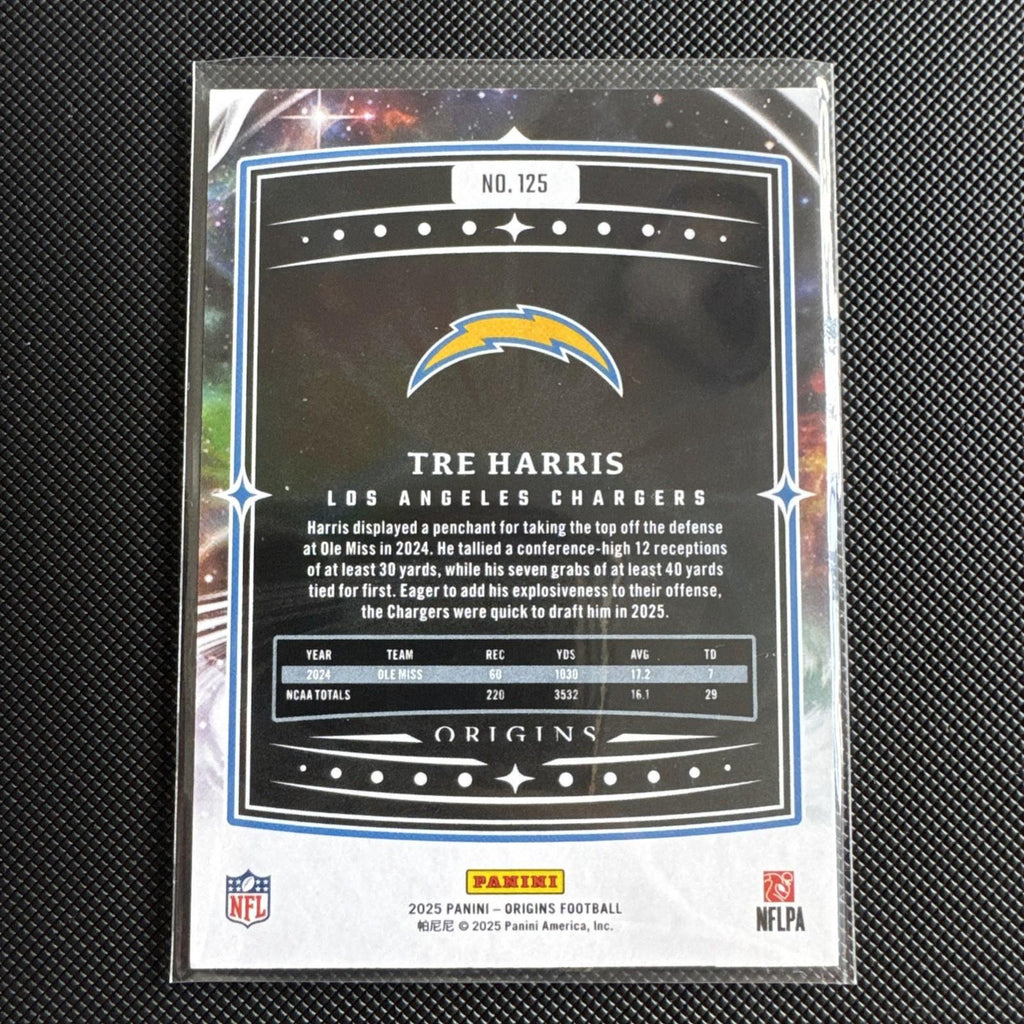 Panini Origins 2025 Tre Harris Rookie RC Chargers NFL Football Trading Card